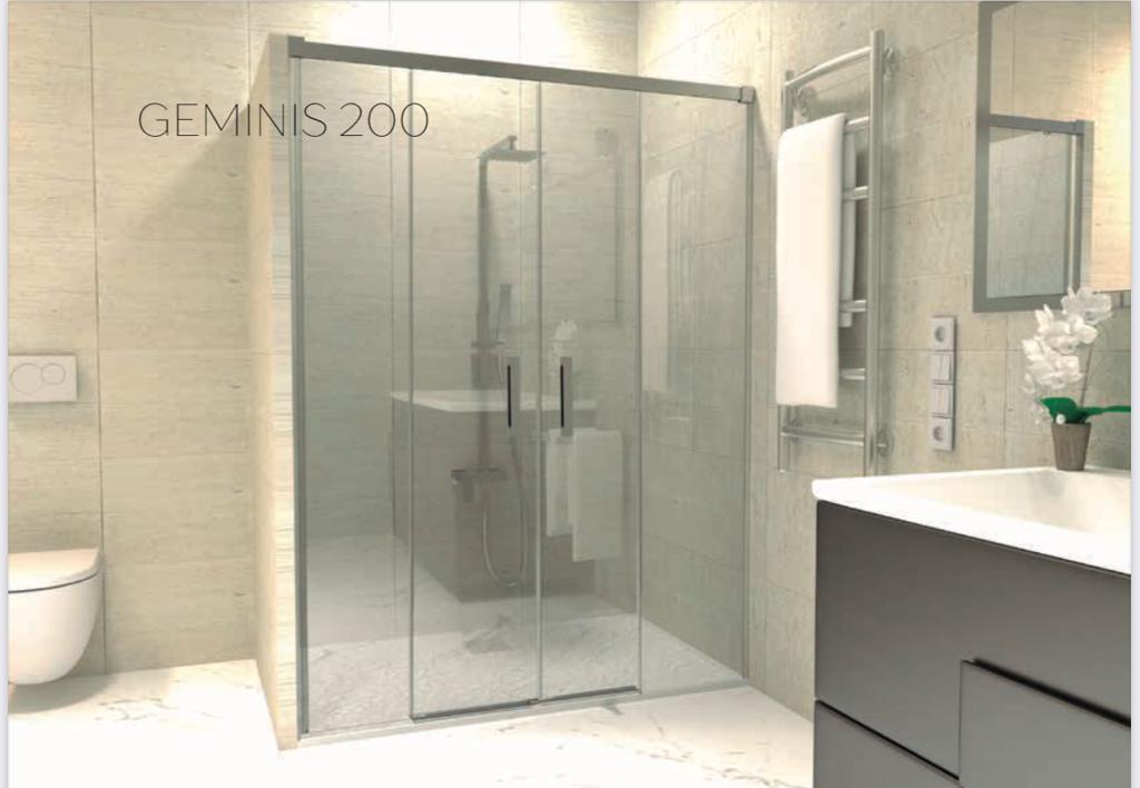 Mampara Ducha Frontal Modelo Geminis 200
